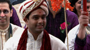 Hindu wedding grooms arrival